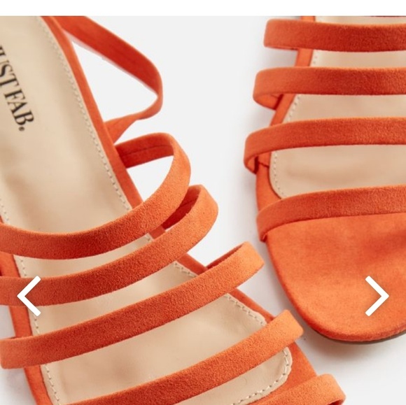 Just Fab sandals Orange sandals, Size 9 - Picture 2 of 7